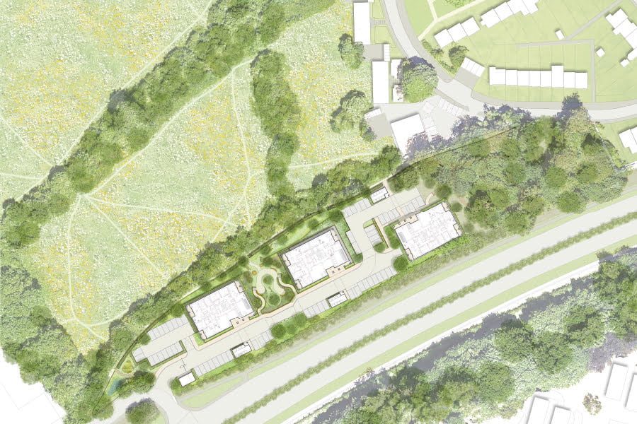 Illustrative masterplan for the Paradise Fields development.