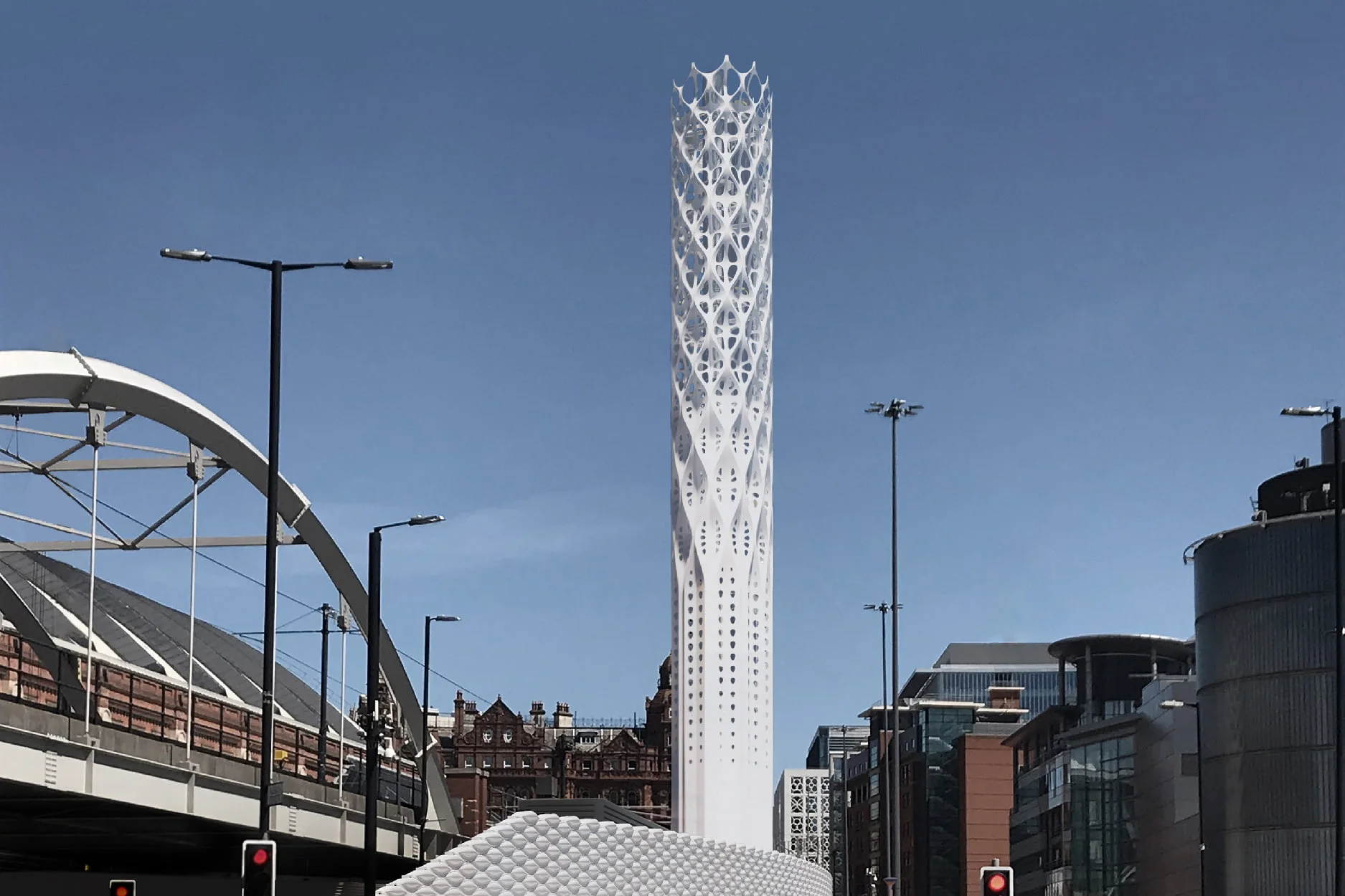 Digital render of the finished tower, image credit Tonkin Liu