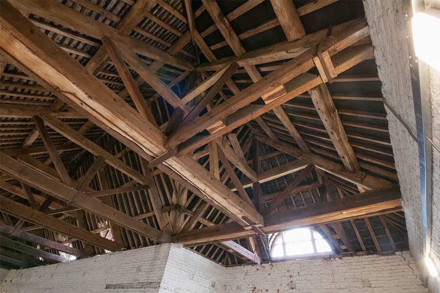 Main roof structure with alterations.